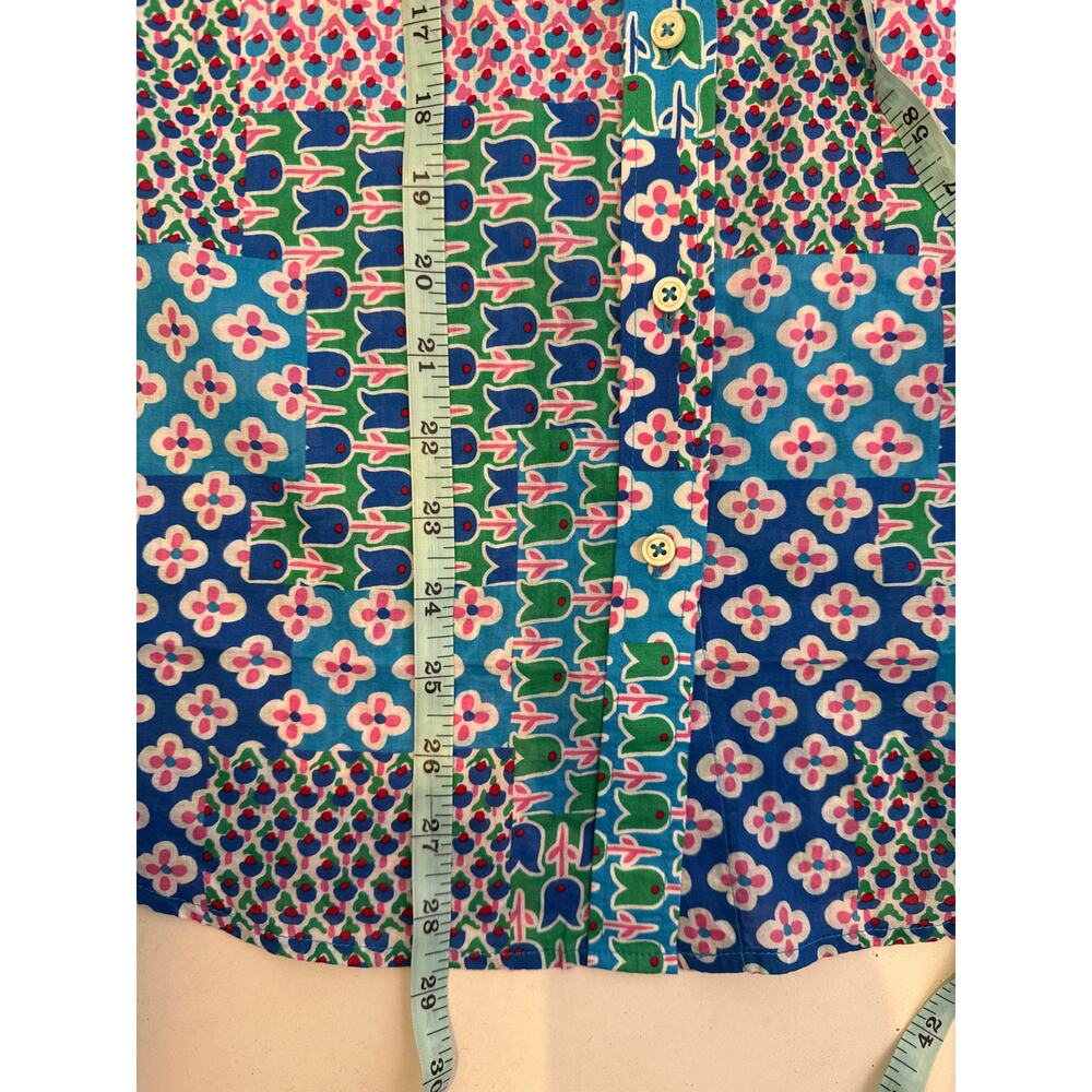 Talbots Floral Tulip Patchwork Colorful Long Slee… - image 8